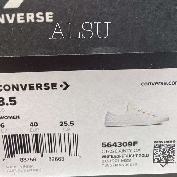 Converse Ctas Dainty Low White Egret W AUTHENTIC - Picture 8 of 8